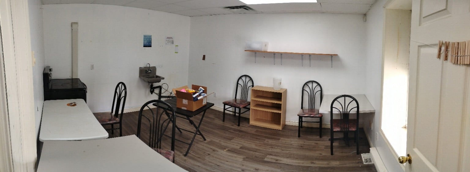 The Good Spot future restaurant space under construction inside Comic Alley, Miramichi