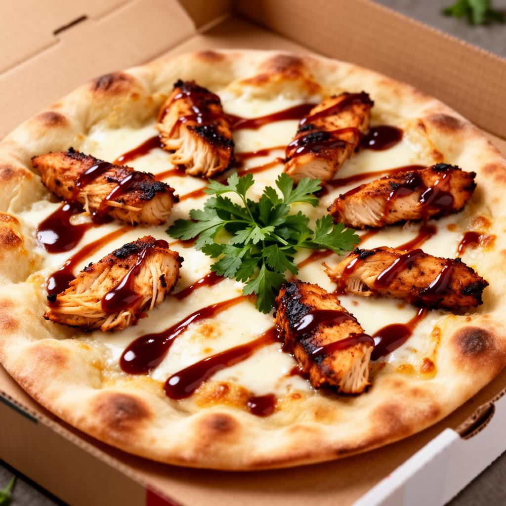 BBQ Chicken Naan Pizza